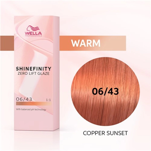 Wella Professional Shinefinity Zero Lift Glaze - 06/43 60ml - Dark Blonde Red Gold főképe